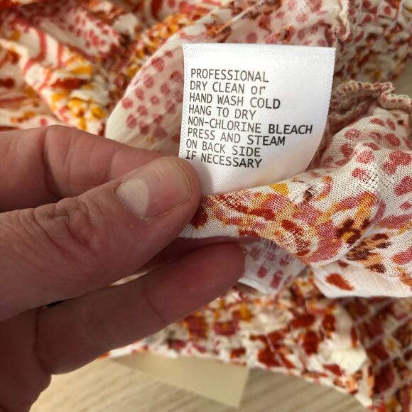 Cynthia Rowley Top Womens Small Orange Blouse Tank Paisley Boho Summer Resort - Picture 10 of 10